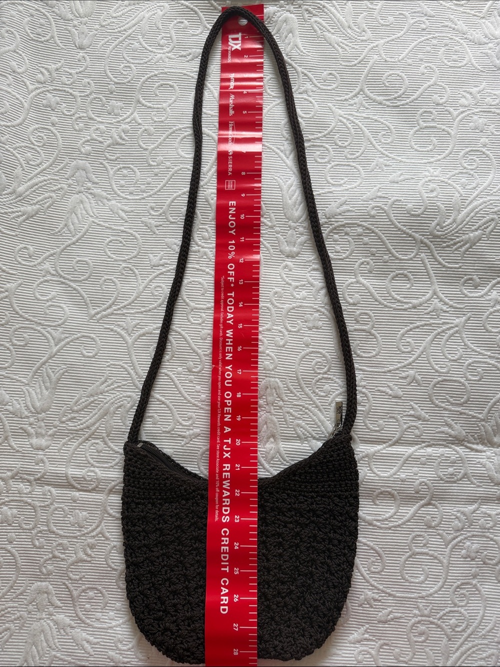 woven Dark Brown Crochet Crossbody Bag by The Sak - Picture 5 of 5